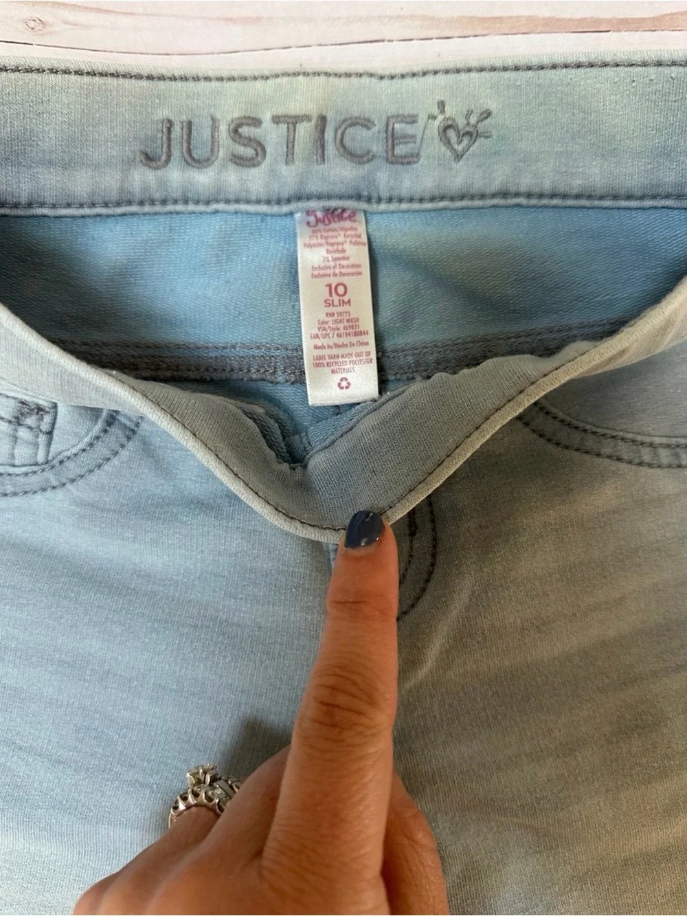 Girls Justice Skinny Jeans (size 10 slim)